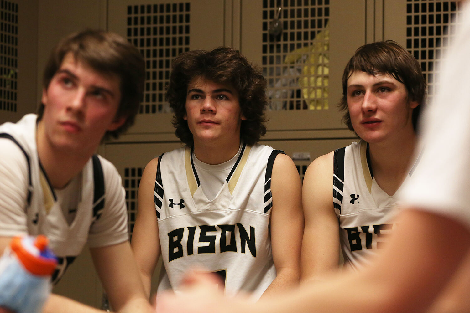 Anthony Peters and Hunter Stone watch
